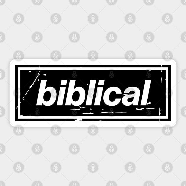 Biblical Oasis Mancunian Indie – Bold Positive Message Design Black Sticker by Butter Creative